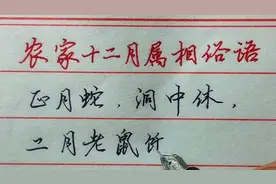 【木子硬笔】农家12个月属相俗语，看看你是几月的属相视频封面