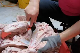 十几年开店经验老板娘教你收拾生猪头，关键一步淋巴结一定要削掉