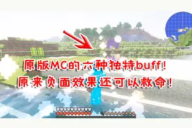 我的世界盘点：原版MC的六种独特buff！原来负面效果还可以救命！