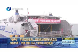 “海峡号”平潭至高雄海上客运航线首航，台商赞：幸福的航线视频封面