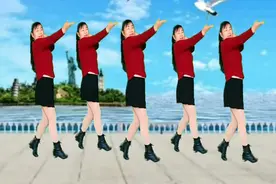 欢快广场舞《开开心心过好每一天》人生路上有苦有甜，原创完整版视频封面