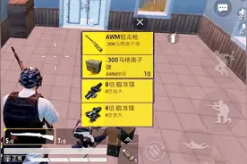 和平精英：落地AWM外加8倍镜，这个新游戏很富，很多高级武器
