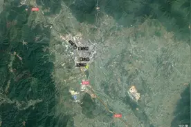 卫星图看广西梧州市蒙山县，到处开饭店的蒙山县人