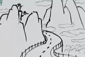 山间的高速公路风景简笔画视频封面