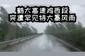 房车行至鹤大高速鸡西段遭东北罕见暴风雨！吓得我赶紧躲到服务！视频封面