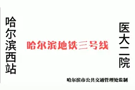 哈尔滨地铁三号线：哈尔滨西站——医大二院。地铁三号线进站视频