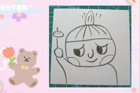 童趣简笔画：半夜偷吃的馋嘴小女孩#少儿招募计划#