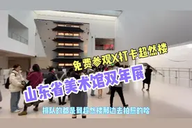 山东美术馆免费双年展，打卡超然楼，工作日人也是超级多视频封面