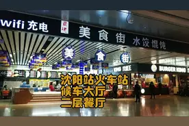 沈阳站火车站、看看候车大厅二层、还有多少家餐厅营业视频封面