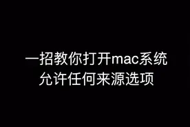 一招教你打开mac系统允许任何来源选项