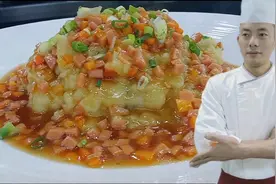 大厨教你一道新派川菜：“土豆泥”过程很关键，美味又翻沙收藏了