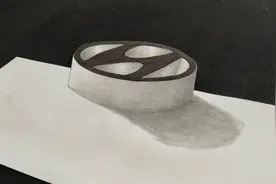 超级简单的立体画，黑色现代黑车标，越看越好看视频封面