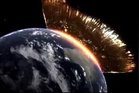 计算机模拟2036年，小行星撞击地球的景象，地球生命重启
