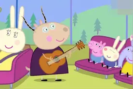 佩奇：羚羊夫人弹吉他大家一起唱《乒乓歌》,真是太嗨皮了