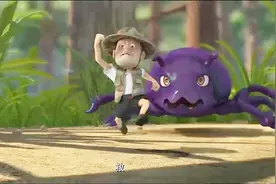 熊出没：光头强被天才威的激光枪缩小了，居然被屎壳郎追杀视频封面