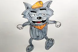 简笔画灰太狼先生，画的也太逼真，你学会了吗？