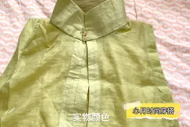 汉服#柳芽绿的立领对襟褂子，丝麻面料柔软又透气，超适合夏天