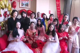 越南媳妇小柔在东北的跨国婚礼.朋友都是外国美女哦.接亲篇Part1