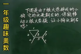 一奥：移动两根火柴棍，使小狗的头朝右，小朋友们来试试吧视频封面
