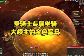 魔兽世界：圣骑士专属坐骑，大领主的金色军马，黄金铠甲