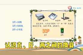 二年级数学，认识克、斤、两之间的换算