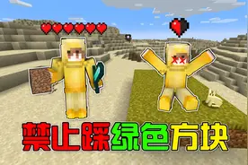 MC当你不能触碰任何绿色方块！无处可踩的世界！该如何生存？