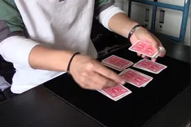 纸牌魔术，发底牌 手法练习
