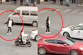 “我不会跟你分开的！”广西一女子车流中展臂拦婚车，疑似已怀孕视频封面