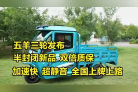 五羊三轮发布半封闭新品，双倍质保，加速快超静音，全国上牌上路