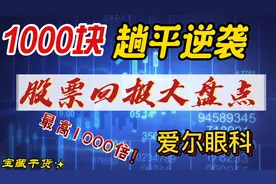 2009年买入1000块钱爱尔眼科股票，现在结果挺满意。视频封面