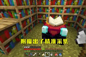 我的世界笑哥乐园：附魔钻石镐，附魔出了罕见的精准采集