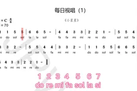 《小星星》动态唱谱，最简单的儿歌你学会了吗