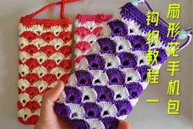 扇面花手机包钩织教程一