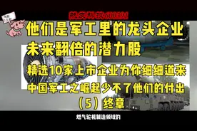 军工中的龙头企业，未来有望翻倍的潜力股，精选10家—（5）视频封面