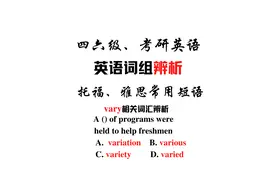 【常用词汇辨析】variation, various, variety, varied