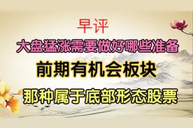 周五大盘猛涨需要做好哪些准备，启动板块里，哪些是底部形态股票