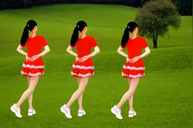 火爆热门广场舞《谁家的姑娘》背面演示