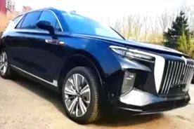 红旗实在令人高兴，纯电SUV又出燃油版车型，3.0T加8AT实车现身