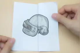 来做个手绘搞笑三级头盔卡通画，展开简单又有趣，手工DIY视频视频封面