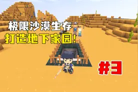迷你世界极限生存：打造地下家园3，皮皮余找火山挖铁块驯服雀鹰