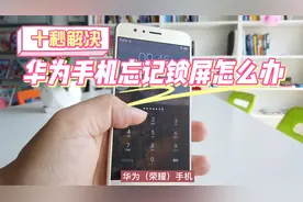 华为手机被熊孩子设定锁屏密码后忘记密码怎么办，十秒解决