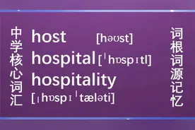 中学核心词汇词根词源记忆(35)host/hospital /hospitality