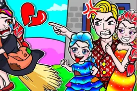 剪纸动画：小女巫骑着扫帚旅行，路上糗事连连，她能用魔法解决吗视频封面