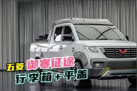 五菱征途皮卡又出新版，冰山白配色超帅气，自带行李箱和平盖！