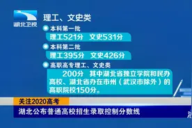速看！@所有考生，湖北普通高校招生录取控制分数线公布视频封面