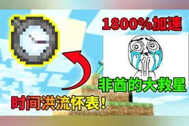 我的世界：时间洪流怀表！18倍疯狂加速刷怪笼？非酋的大救星！