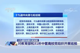 十九届中央第七轮巡视 对教育部和31所中管高校党组织开展巡视视频封面