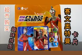 花21元在超市买到一本，赛文奥特曼趣味拼图，还有卡片能下棋！