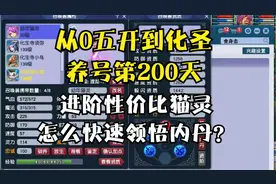 梦幻西游：从零五开到化圣第200天，进阶宝宝怎么快速领悟内丹？视频封面