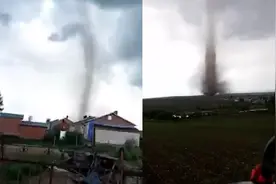 黑龙江牡丹江突现龙卷风 有网友拍到现场：如灰柱直通云天视频封面